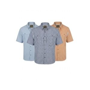 Lot of 3 Drake Waterfowl XL Fishing Shirts Plaid Short Sleeve Ventilated Back